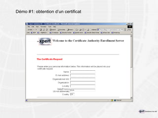 Démo #1: obtention d’un certificat 