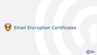 Email Encryption Certificates
 