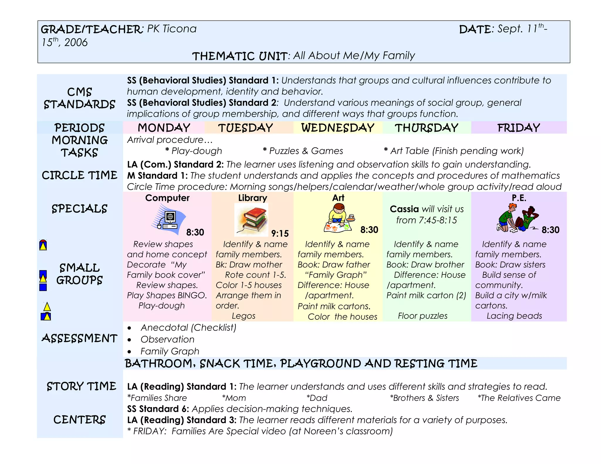 Pk lesson plan sept. 11th 15th06 PPT
