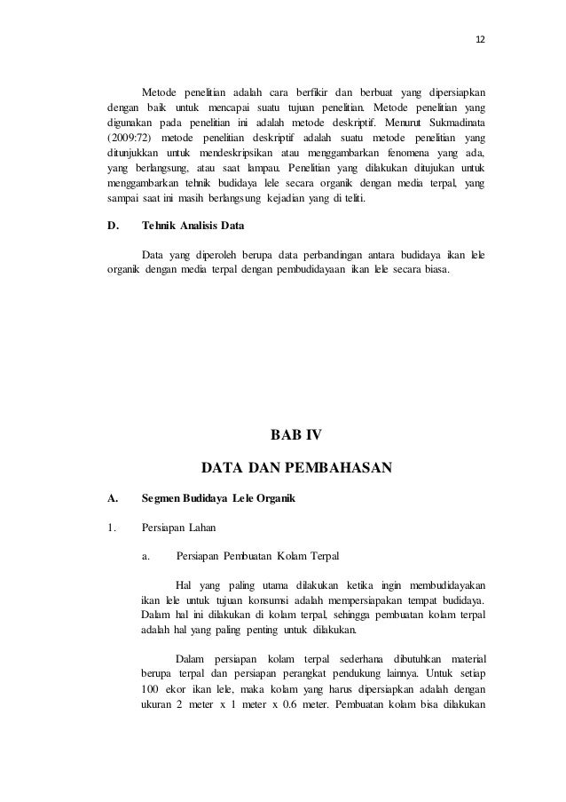 Proposal Program Kreatifitas Mahasiswa Budidaya Lele Organik Media Te