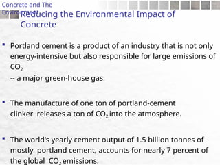Sustainable Concrete: Environmental Impact and Future Innovations in ...