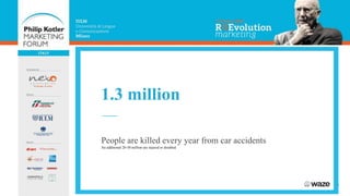 People are killed every year from car accidents
An additional 20-50 million are injured or disabled
1.3 million
 