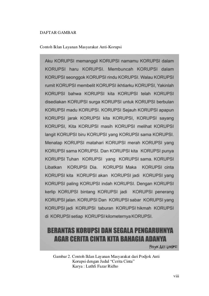 Podjok Anti Korupsi - Program Kreativitas Mahasiswa 