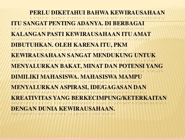 Pkm kewirausahaan