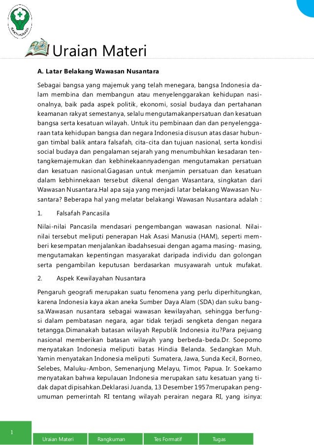 Soal Essay Materi Wawasan Nusantara