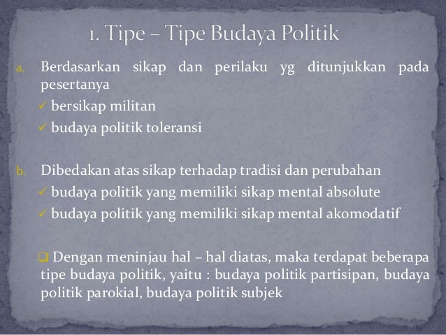 Tipe Budaya Politik Yang Memiliki Struktur Hirarki Adalah