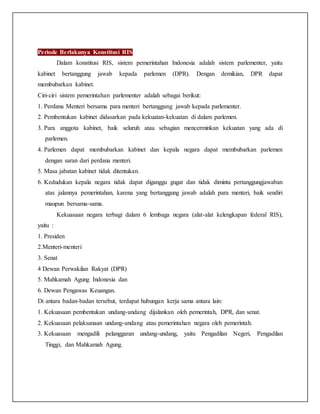 Senat Ris SISTEM PEMERINTAHAN DI INDONESIA | DOCX