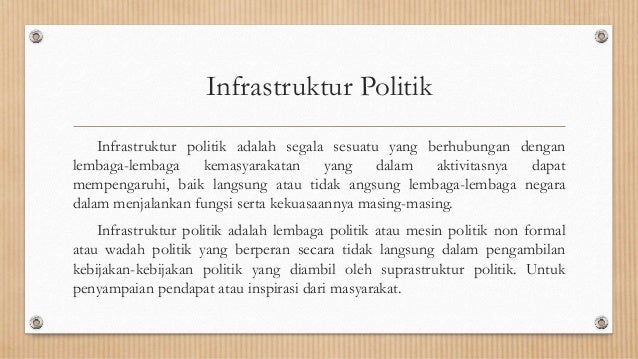 Infrastruktur Politik