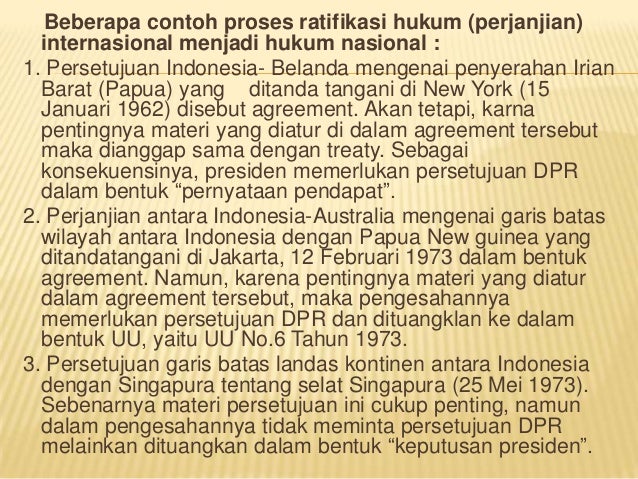 Contoh Perjanjian Internasional