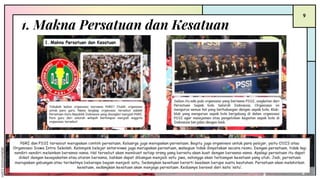 1. Makna Persatuan dan Kesatuan
9