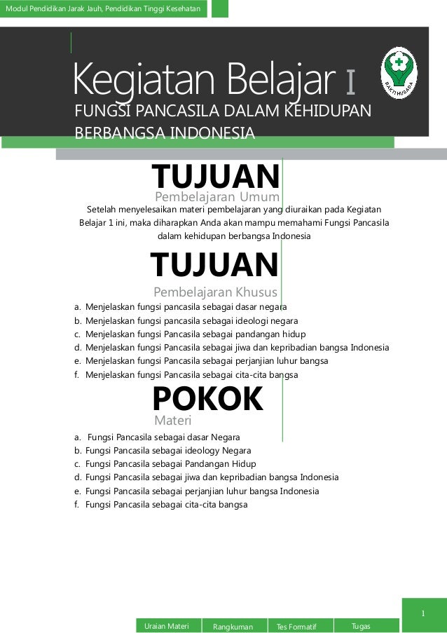 Fungsi Pancasila Dalam Kehidupan Berbangsa Indonesia