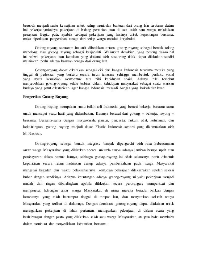 Filosofi Gotong Royong