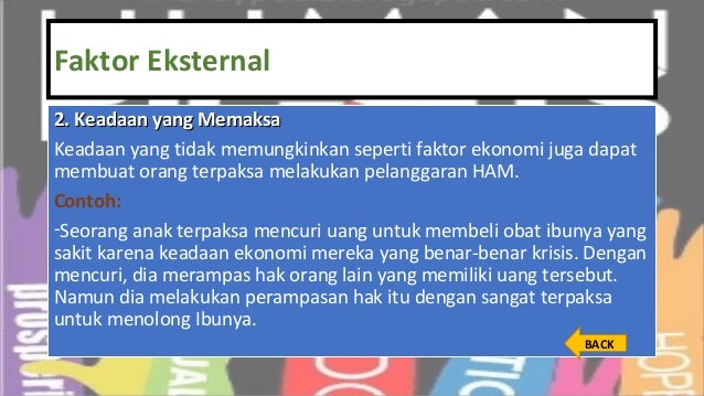 Faktor eksternal pelanggaran ham