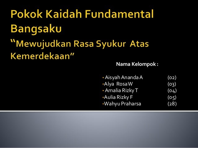 Ppkn Rasa Syukur Atas Kemerdekaan