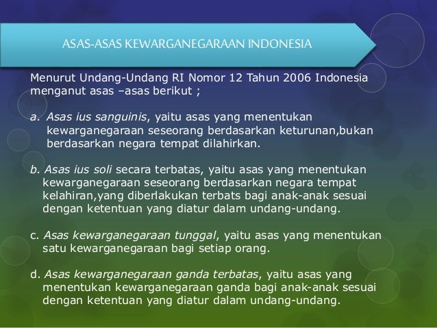Kedudukan warga negara di Indonesia