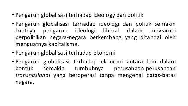 Dampak Globalisasi Dalam Kehidupan Bermasyarakat Dampak Globalisasi Dalam Kehidupan Bermasyarakat