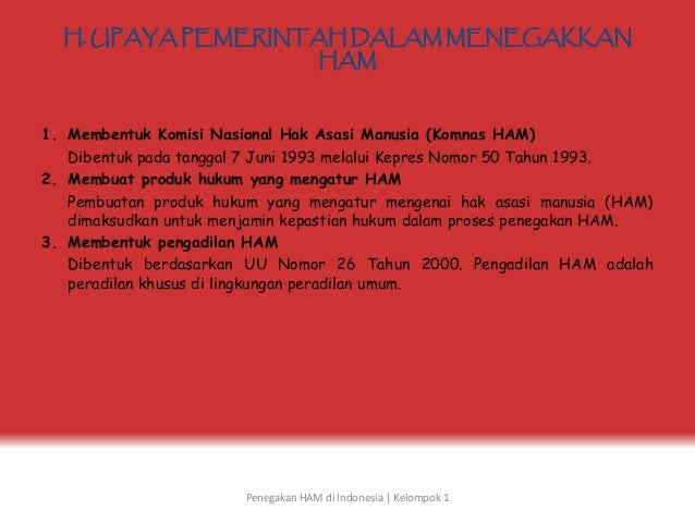 Pkn Penegakan Ham Di Indonesia