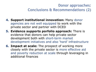 The strategic role of the private sector in agriculture and rural ...