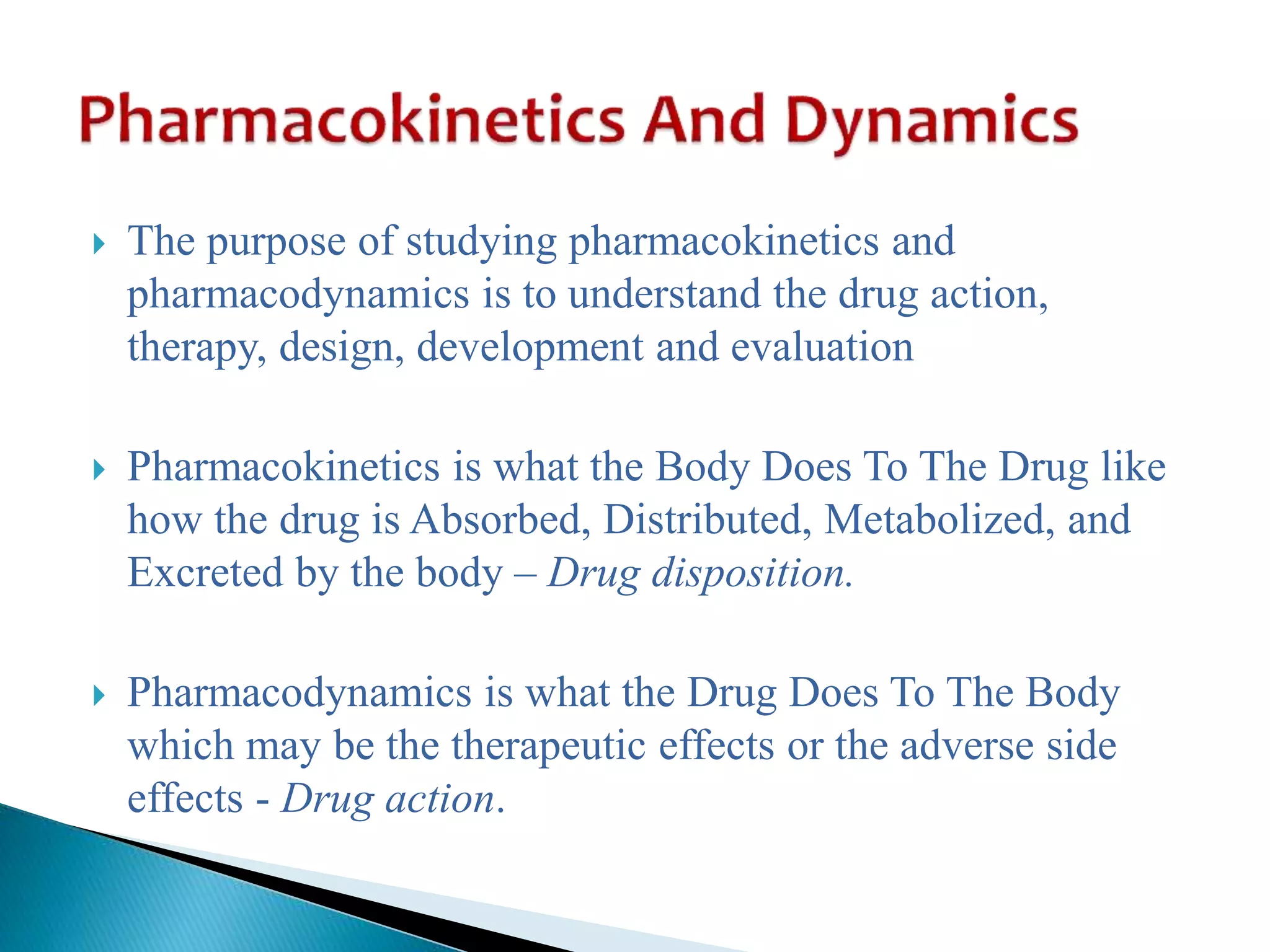 pharmacokinetics and pharmacodynamics | PPTX