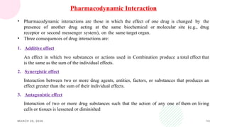 Drug Interactions (Pharmacokinetic and Pharmacodynamic).pptx