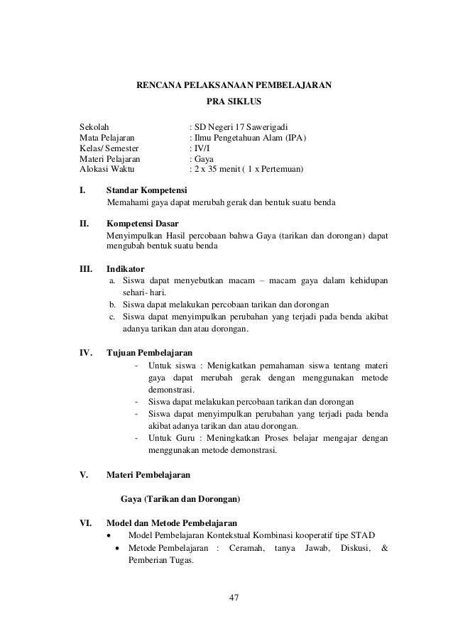 Pkp meningkatkan hasil belajar siswa kelas iv sd negeri 17 ...