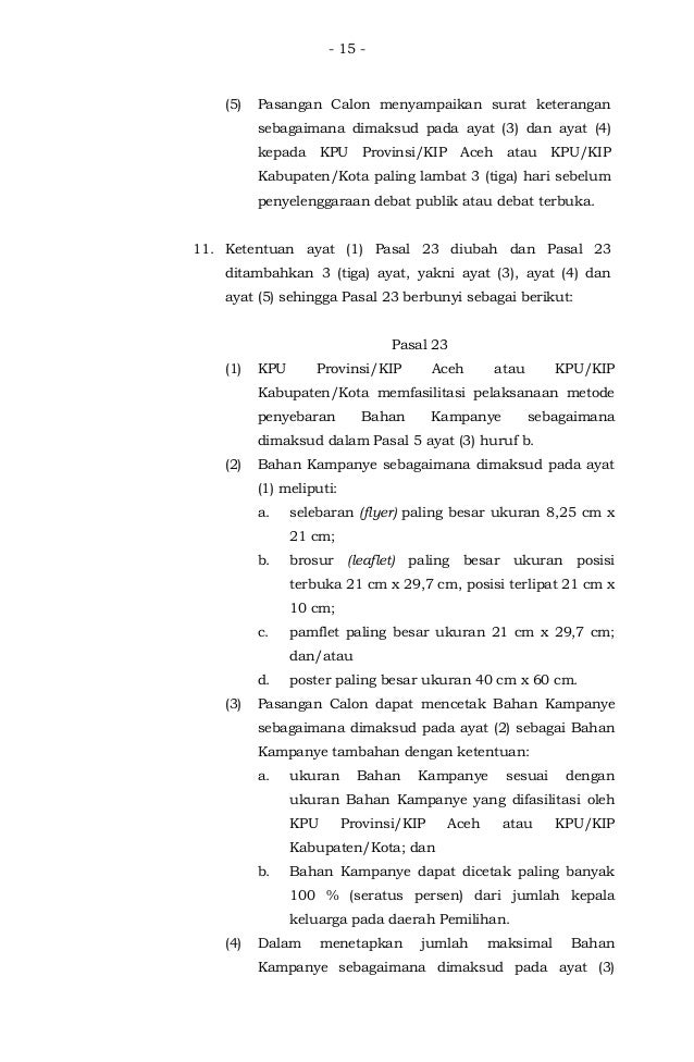 Pkpu 12 2016 perubahan atas peraturan komisi pemilihan 