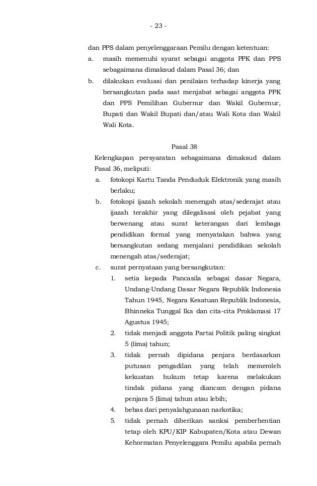 PKPU Nomor 3 Tahun 2018