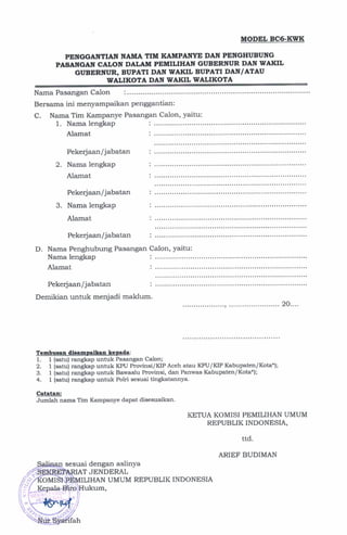 Peraturan KPU soal Kampanye