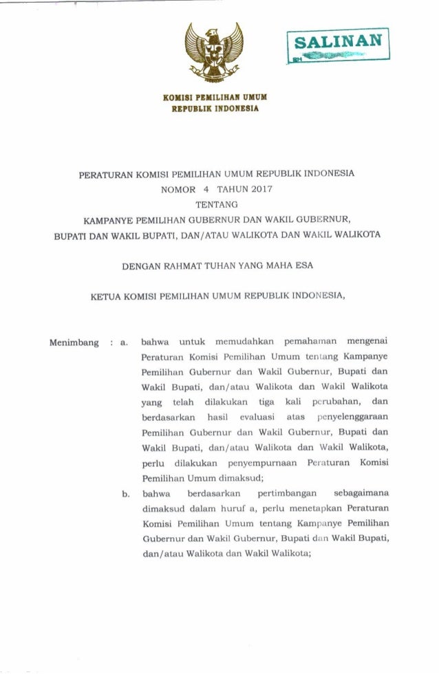 Peraturan Kpu Soal Kampanye