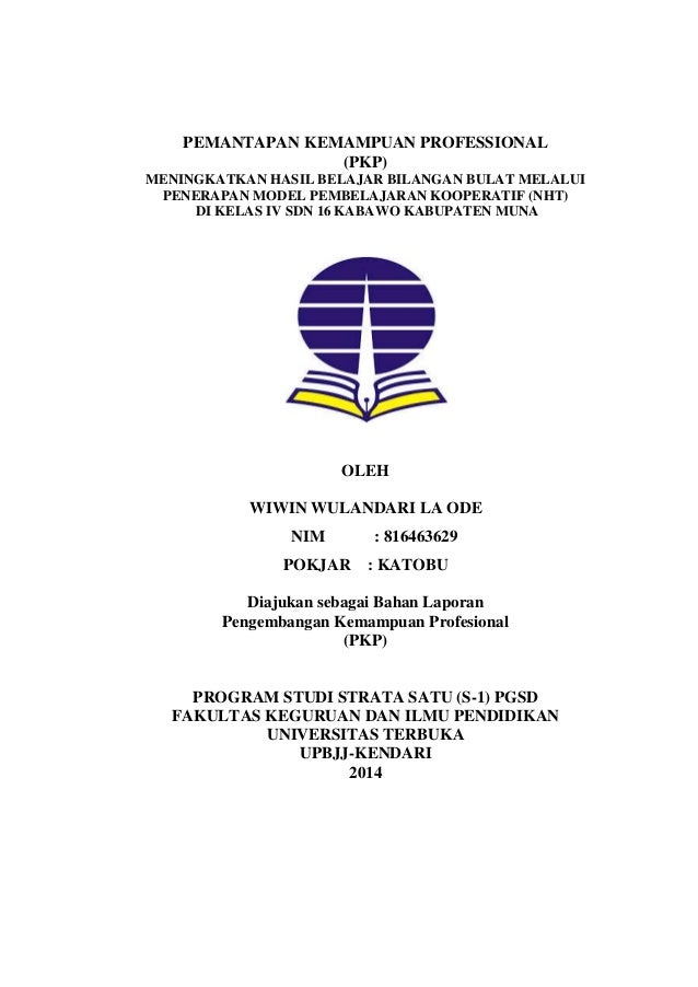 Contoh Laporan Pkp Ut Pgsd Bahasa Indonesia Kumpulan Contoh Laporan