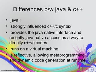 JAVA INTRODUCTION | PPT