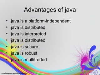 JAVA INTRODUCTION | PPT