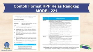 Contoh Format RPP Kelas Rangkap
MODEL 221
 