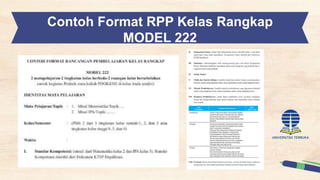 Contoh Format RPP Kelas Rangkap
MODEL 222
 