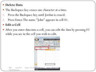 Pks ms excel unit 2_bcomcs | PDF