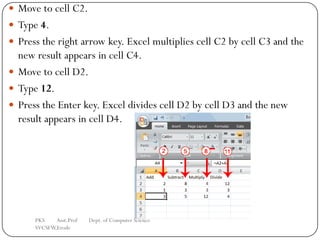Pks ms excel unit 2_bcomcs | PDF