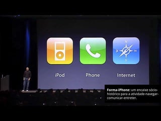 Forma-iPhone: um encaixe sócio-
histórico para a atividade-navegar-
comunicar-entreter.
 