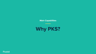 Why PKS?
Main Capabilities
 
