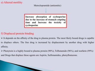 Drug Interactions and protein drug binding interactions | PDF