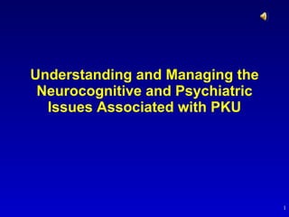 Understanding and Managing the Neurocognitive and Psychiatric Issues Associated with PKU 
