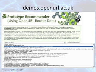 demos.openurl.ac.uk Images copyright iStockphoto 2011  
