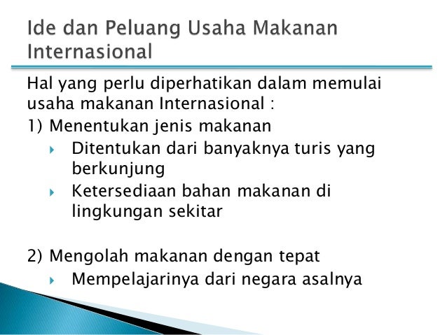 Pkwu Perencanaan Usaha Makanan Internasional