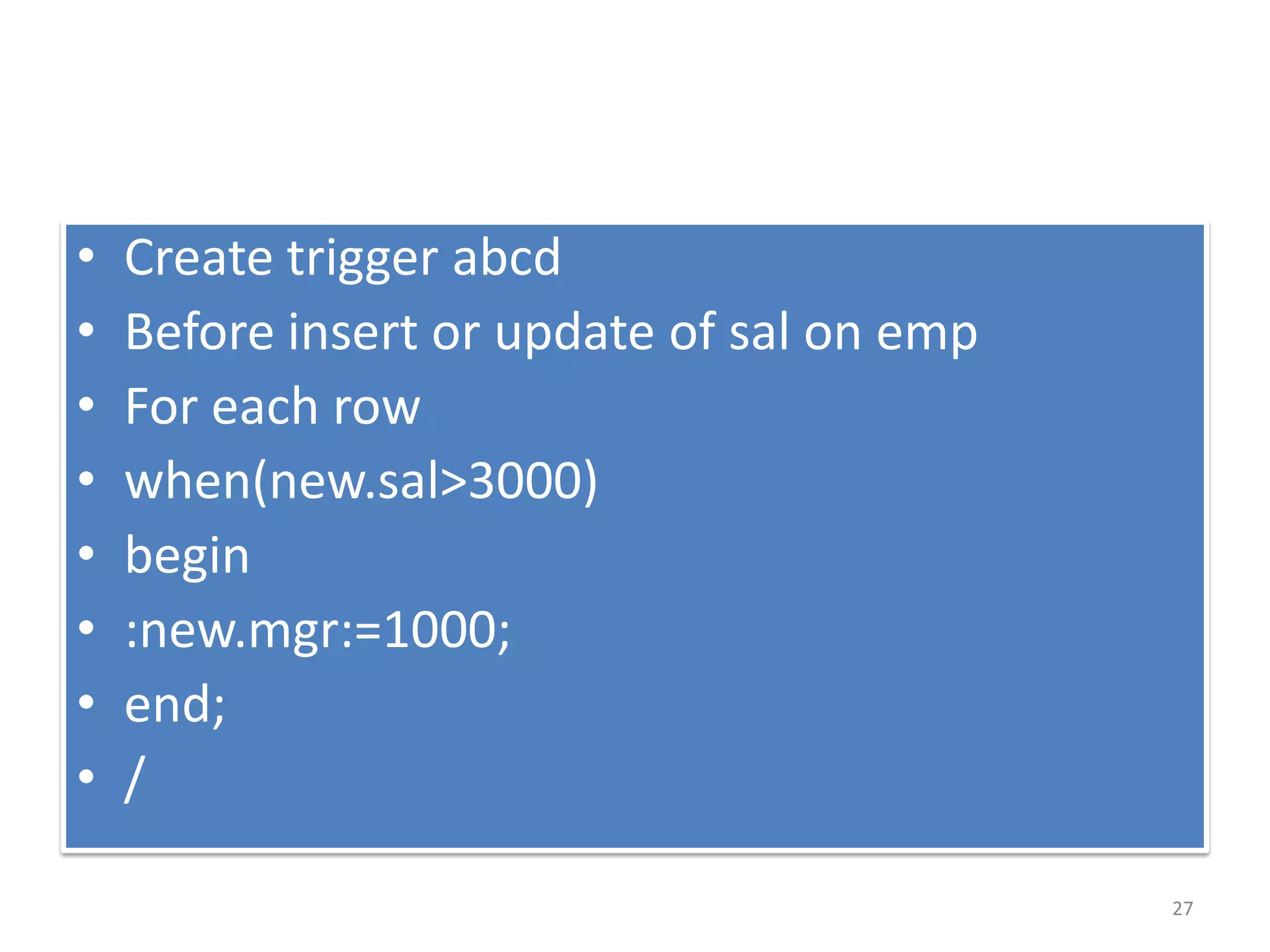 ORACLE PL SQL FOR BEGINNERS | PPTX | Databases | Computer Software and ...