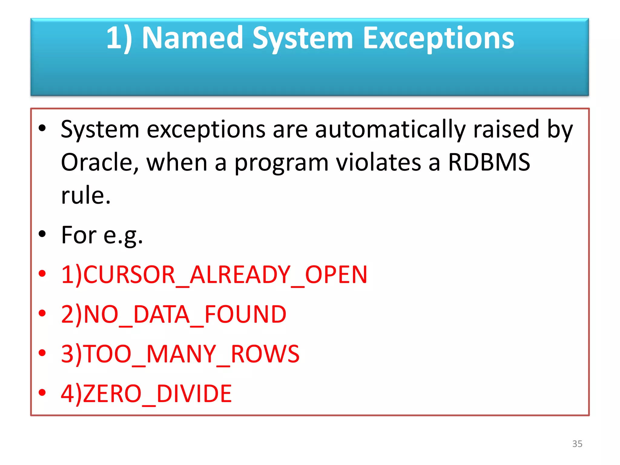 ORACLE PL SQL FOR BEGINNERS | PPTX | Databases | Computer Software and ...