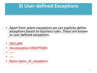 ORACLE PL SQL FOR BEGINNERS | PPTX