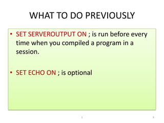 ORACLE PL SQL FOR BEGINNERS | PPTX | Databases | Computer Software and ...