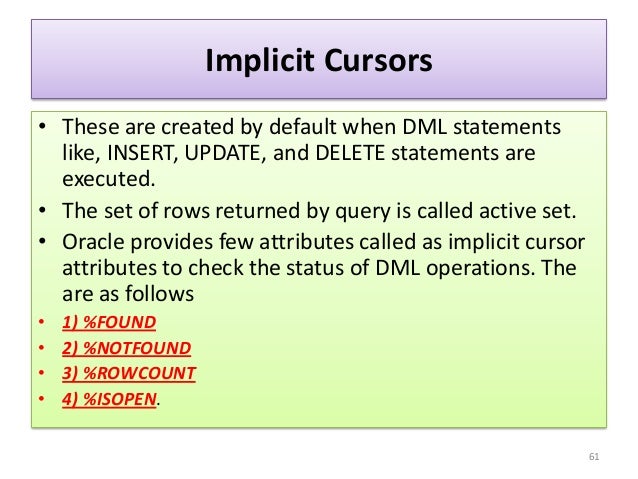 Write a pl sql code block for implicite cursor