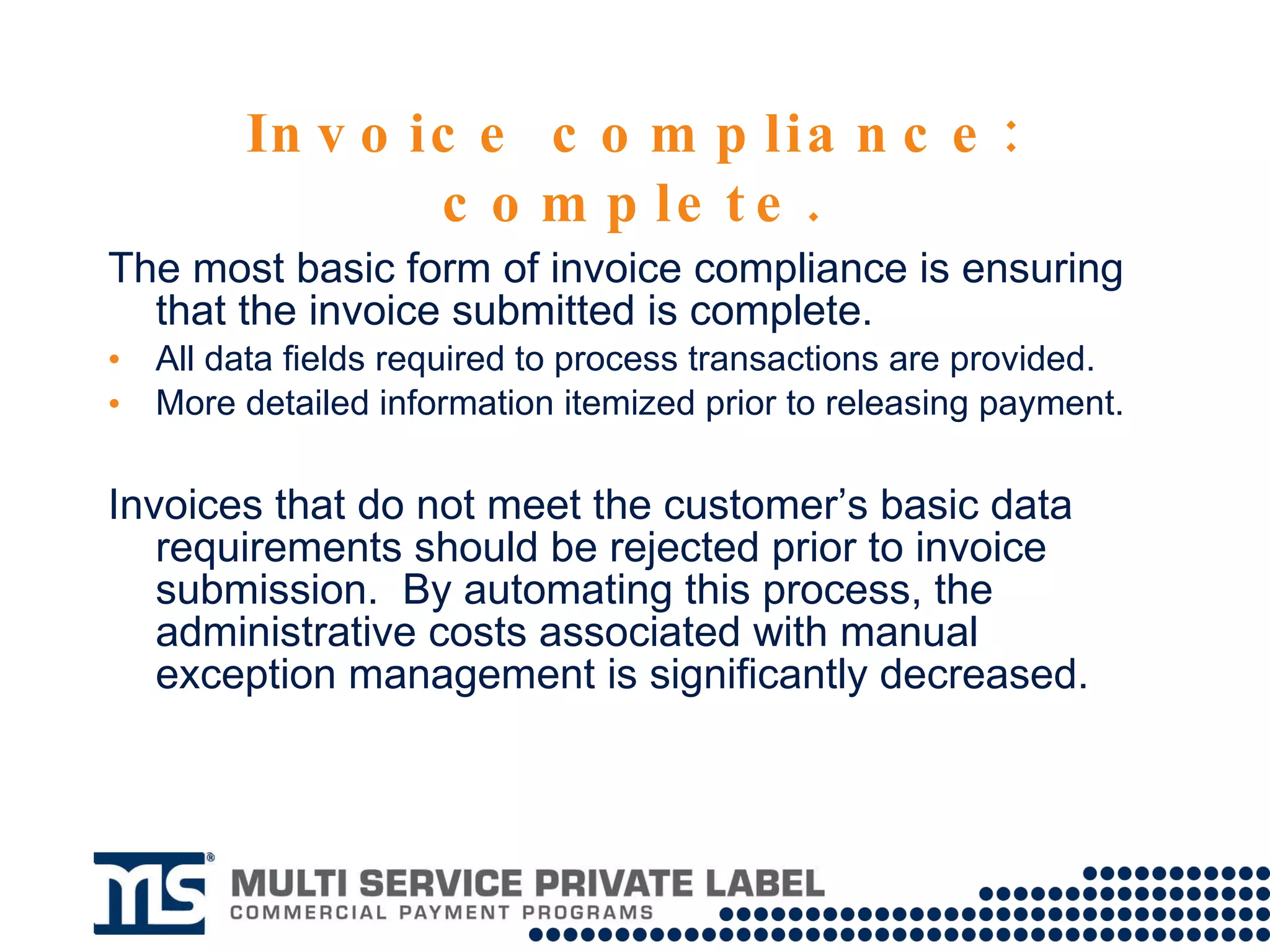Administrative Cost Savings through Invoice Verifications | PPT