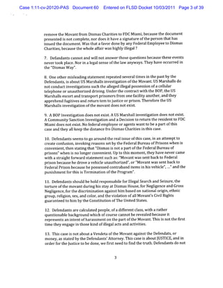 Pl aintiff's m otion to strike defendants' dism as charities,inc., ana  gispert and adam s