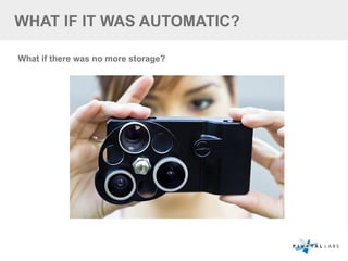 WHAT IF IT WAS AUTOMATIC?
What if there was no more storage?
 
